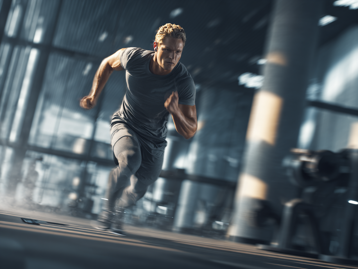 Aktív ember edzés közben